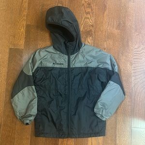 Reversible Columbia fleece hooded jacket